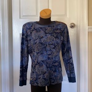 🥶RALPH LAUREN BLUE PAISLEY PRINT LOBGSLEEVE SHIRT🥶